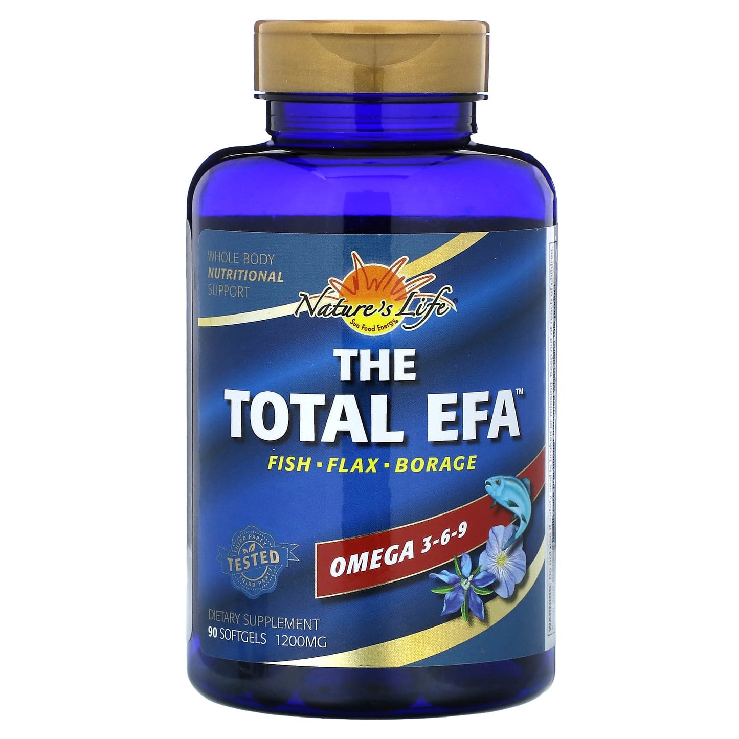 Nature's Life, The Total EFA, Omega 3-6-9, 1,200 mg, 90 Softgels - Image 1