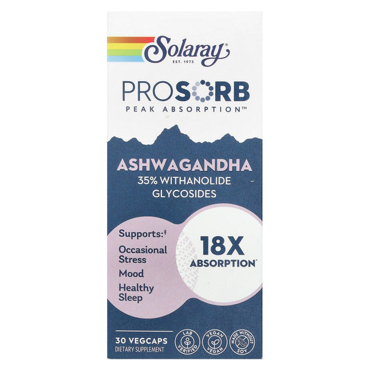 Solaray, Ashwagandha, 240 mg, 30 VegCaps - Image 1