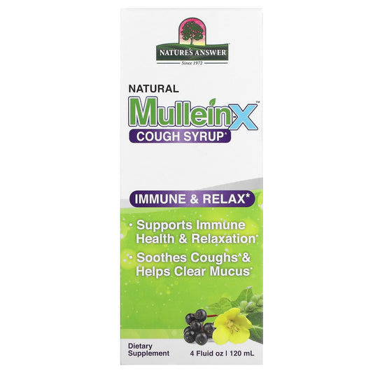 Nature's Answer, Natural Mullein X Cough Syrup, 4 fl oz (120 ml) - Image 1