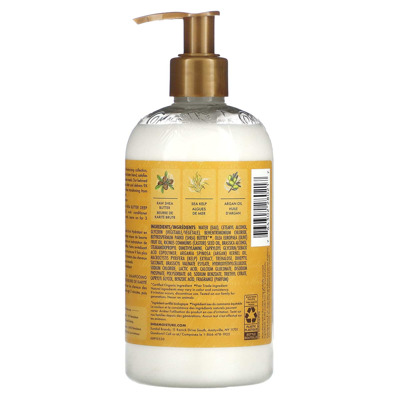 SheaMoisture, Raw Shea Butter, Deep Moisturizing Conditioner, Curly to Coily Hair, 13 fl oz (384 ml) - Image 2