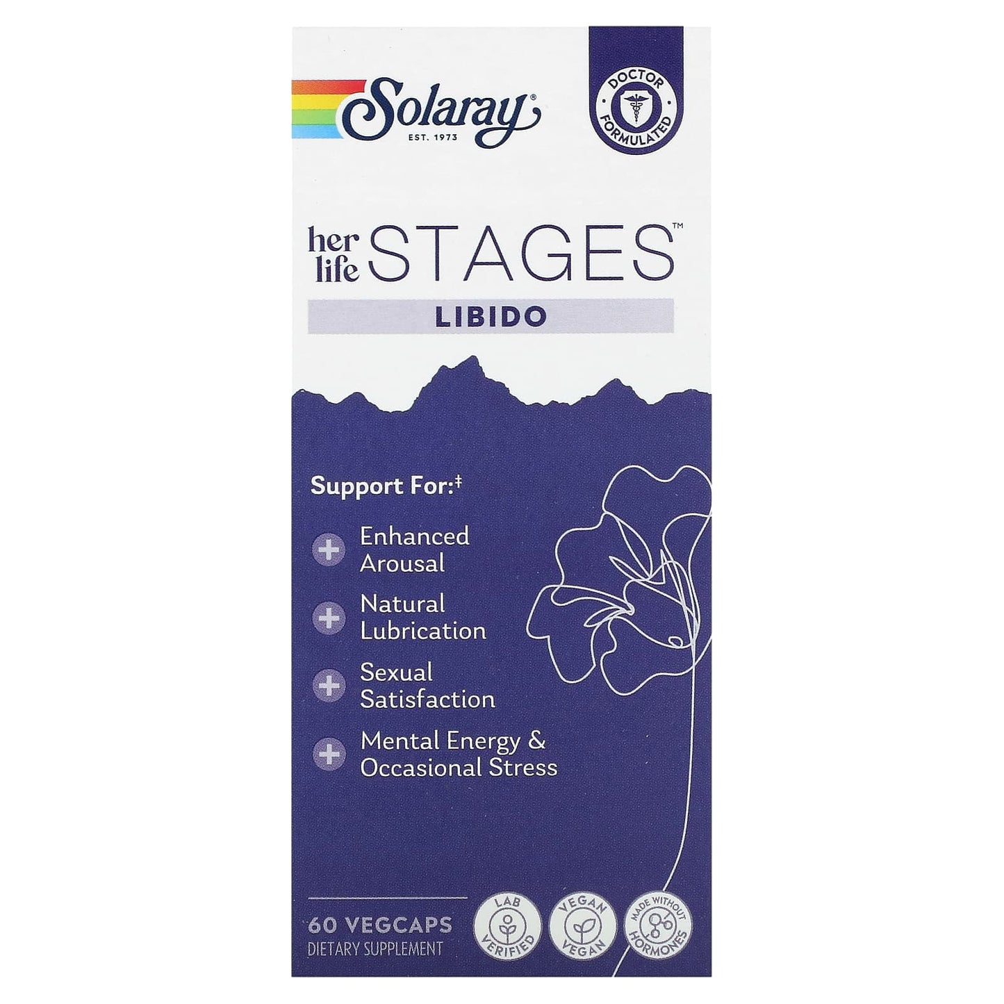 Solaray, Her Life Stages, Libido , 60 VegCaps - Image 1