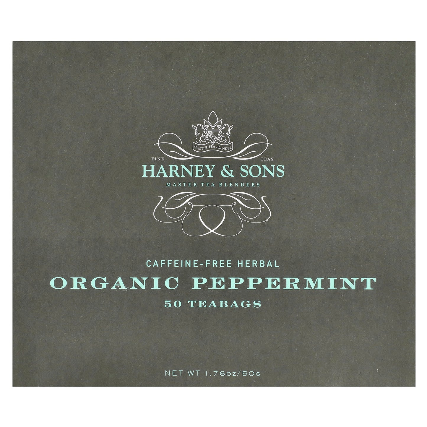 Harney & Sons Organic Peppermint Herbal Tea, Caffeine-Free, 50 Tea Bags - Image 1