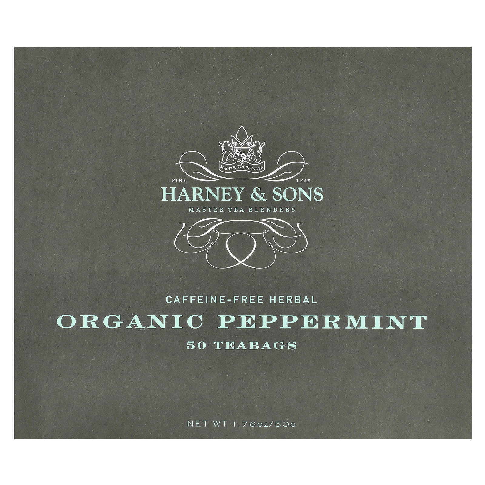 Harney & Sons Organic Peppermint Herbal Tea, Caffeine-Free, 50 Tea Bags - Image 1