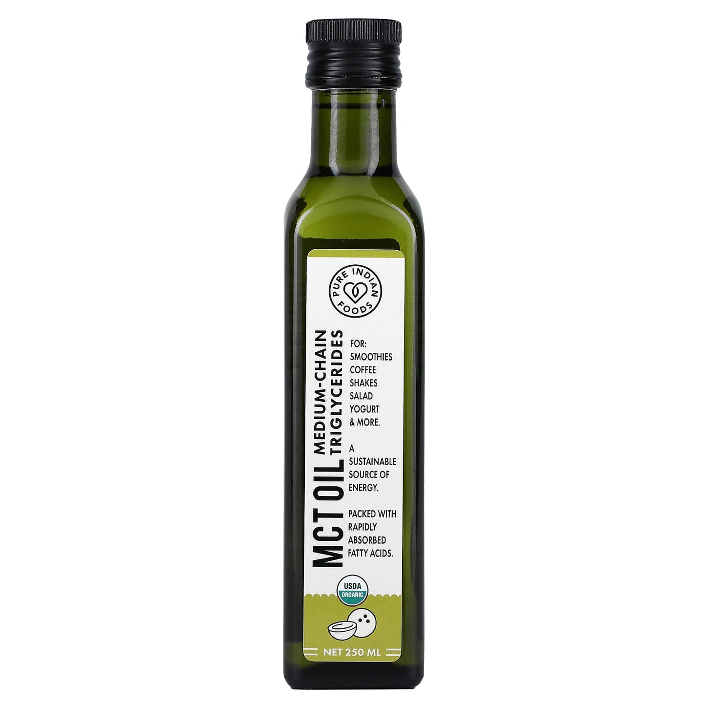 Pure Indian Foods, MCT Oil, 250 ml - Image 1
