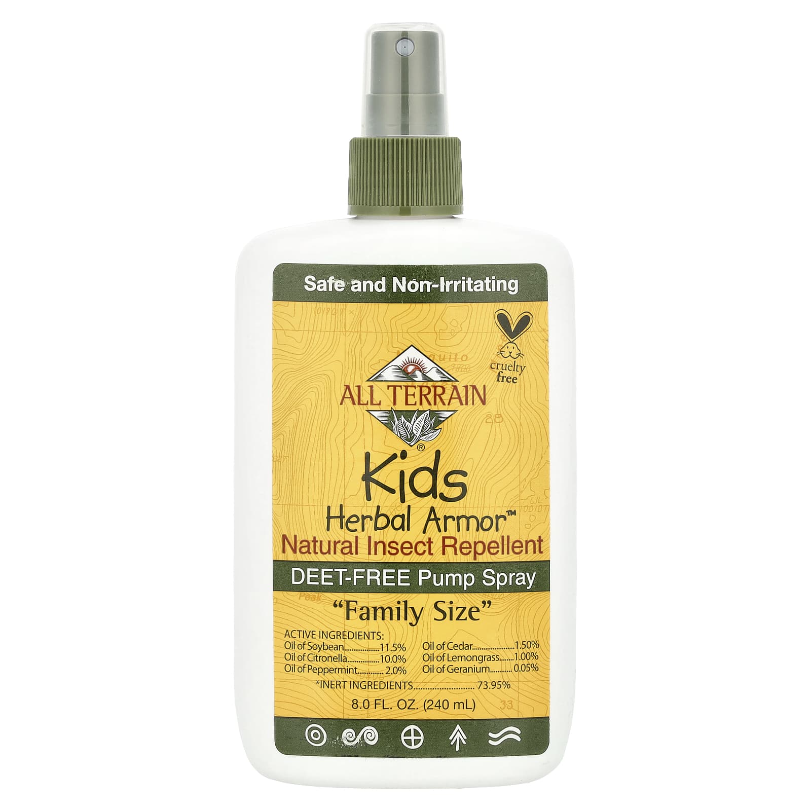 All Terrain Herbal Armor Natural Insect Repellent for Kids, 8 fl oz (240 ml) - Image 1