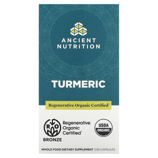 Ancient Nutrition Turmeric Capsules - USDA Organic & Regenerative - Image 1