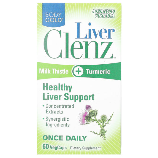 Turmeric & Milk Thistle Liver Support - 60 VegCaps by BodyGold - Image 1