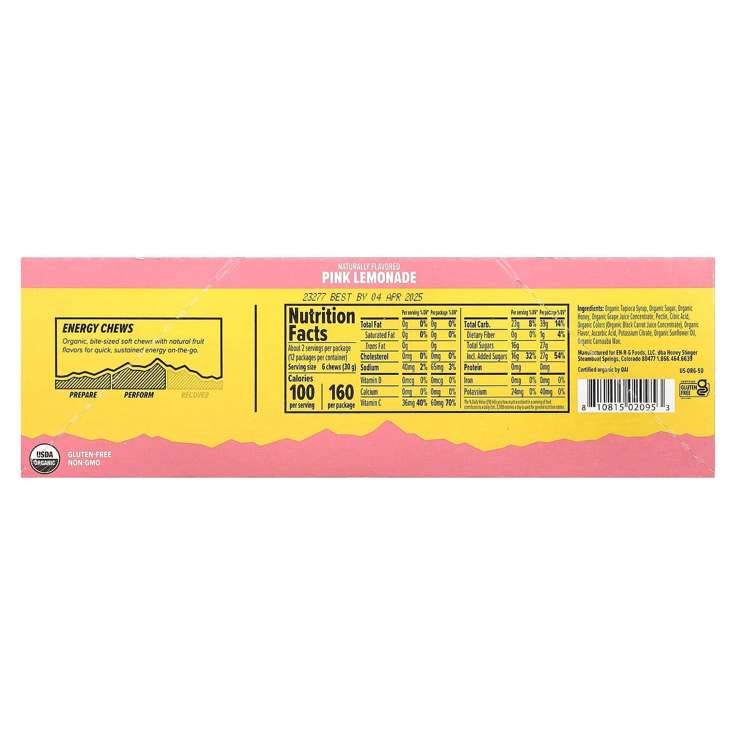 Organic Energy Chews by Honey Stinger | 12 Packets - Image 2