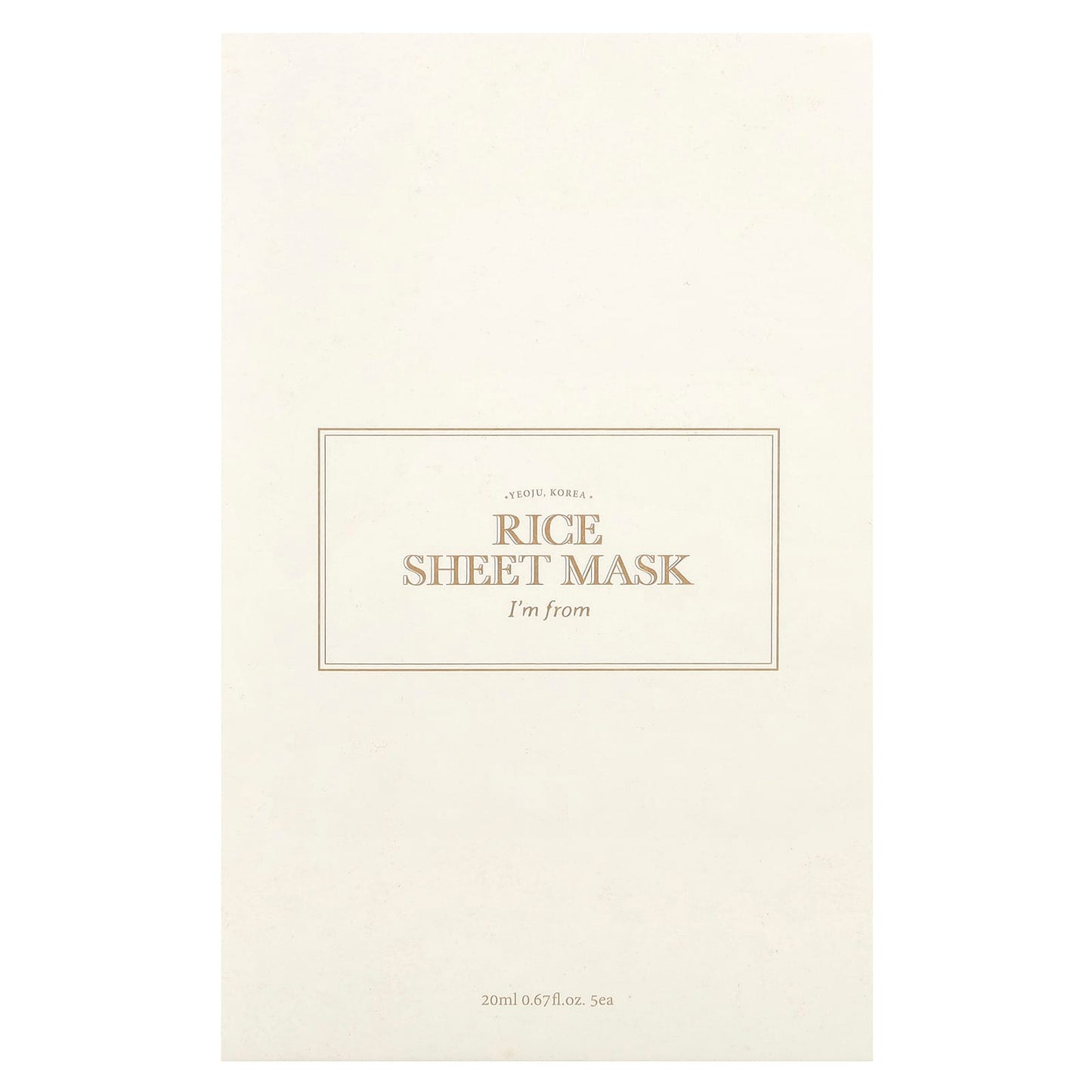 Rice Beauty Sheet Mask from I'm From - Hydrating & Radiant Skin - Image 2