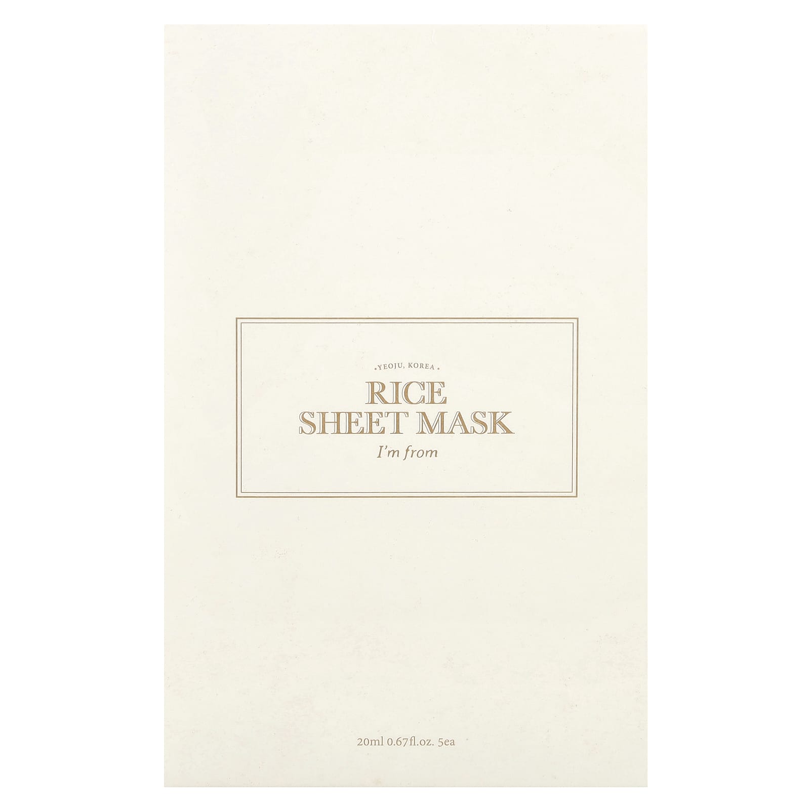 Rice Beauty Sheet Mask from I'm From - Hydrating & Radiant Skin - Image 2