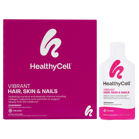 Raspberry MicroGel for Glowing Skin, Hair, & Nails - 30 Gel Packs - Image 1