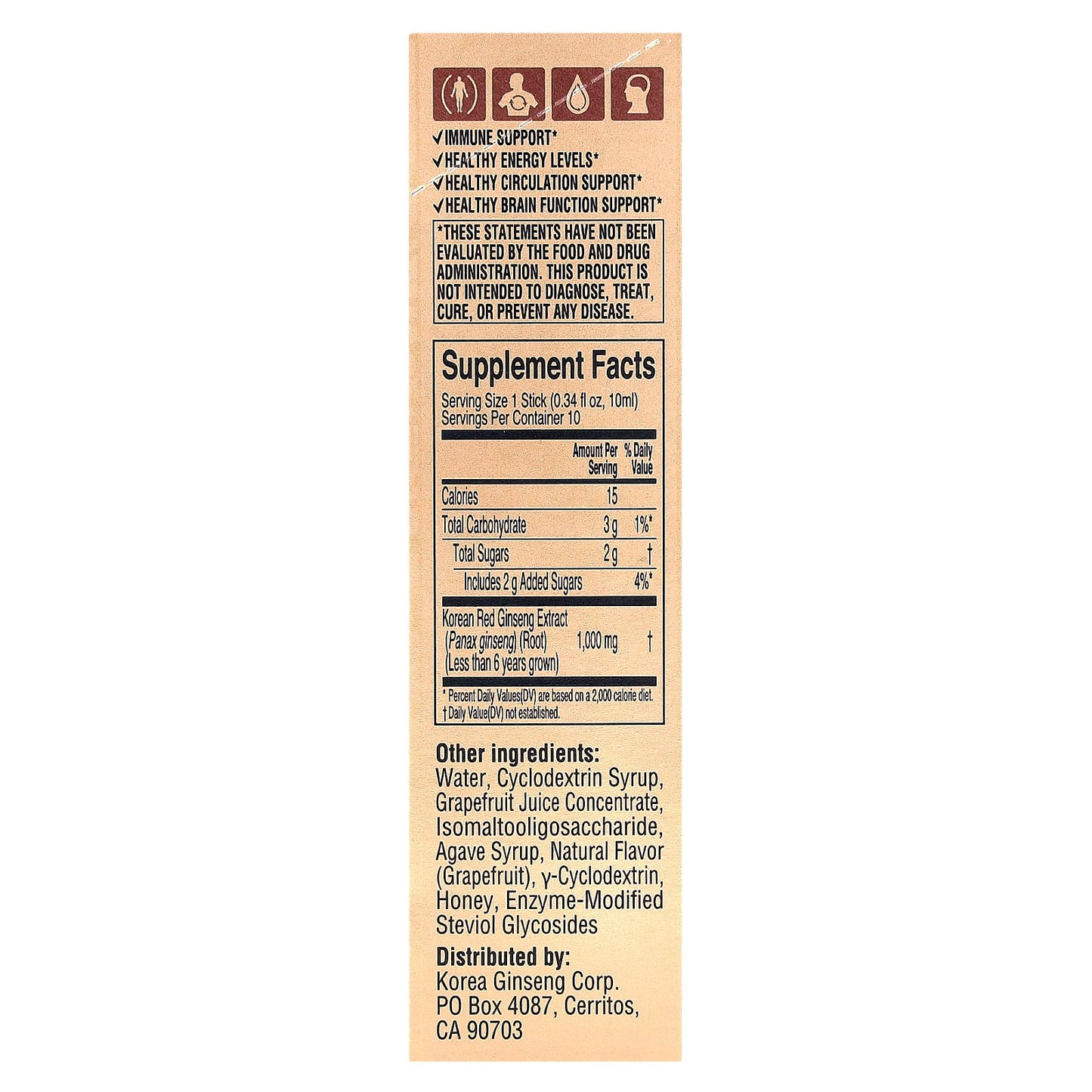 JungKwanJang, Korean Red Ginseng Extract, Everytime, Grapefruit, 10 Sticks, 0.34 fl oz (10 ml) Each