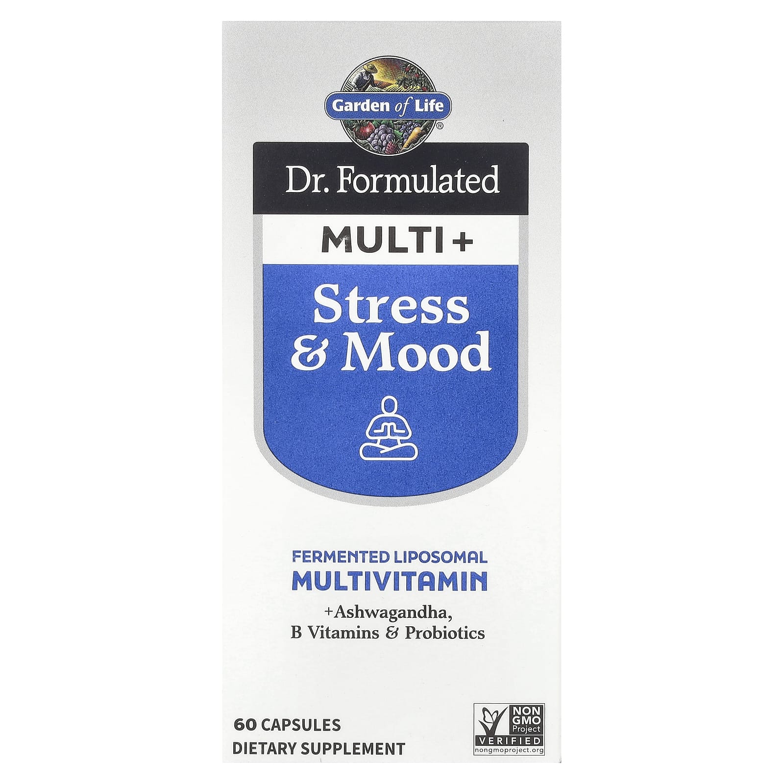 Dr. Formulated Multi+, Stress & Mood Support Supplement, 60 Capsules - Image 1