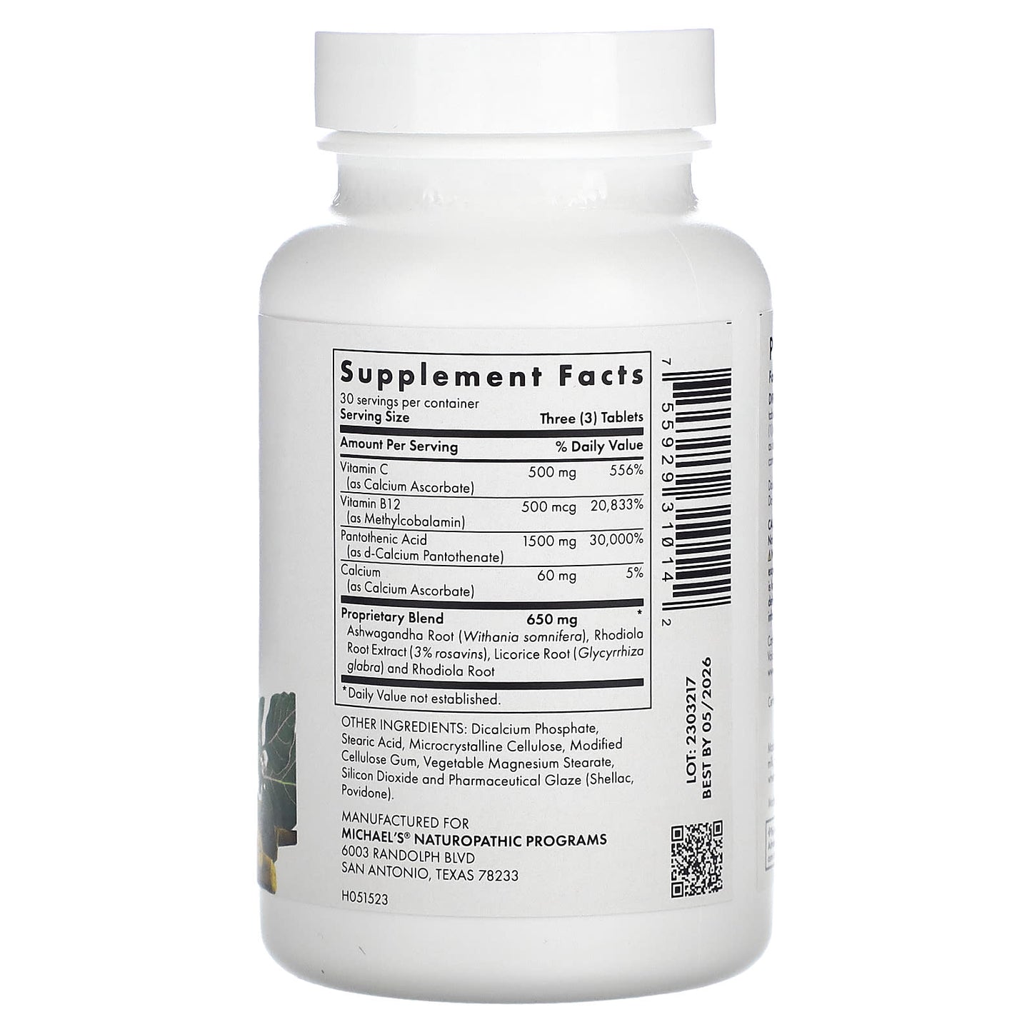 Michael's Health, Energy Adrenal Support, 90 Vegetarian Tablets - Image 2