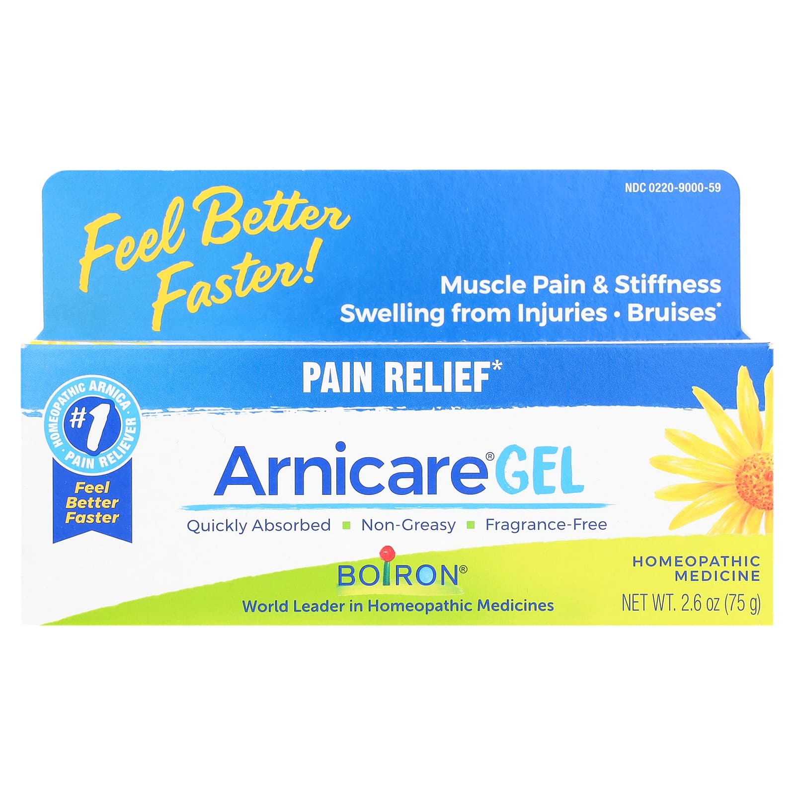 Arnica Pain Relief Gel by Boiron, Fragrance Free, 2.6 oz - Image 2