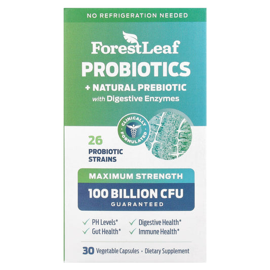 Forest Leaf Maximum Strength Probiotics + Prebiotics Capsules - Image 1