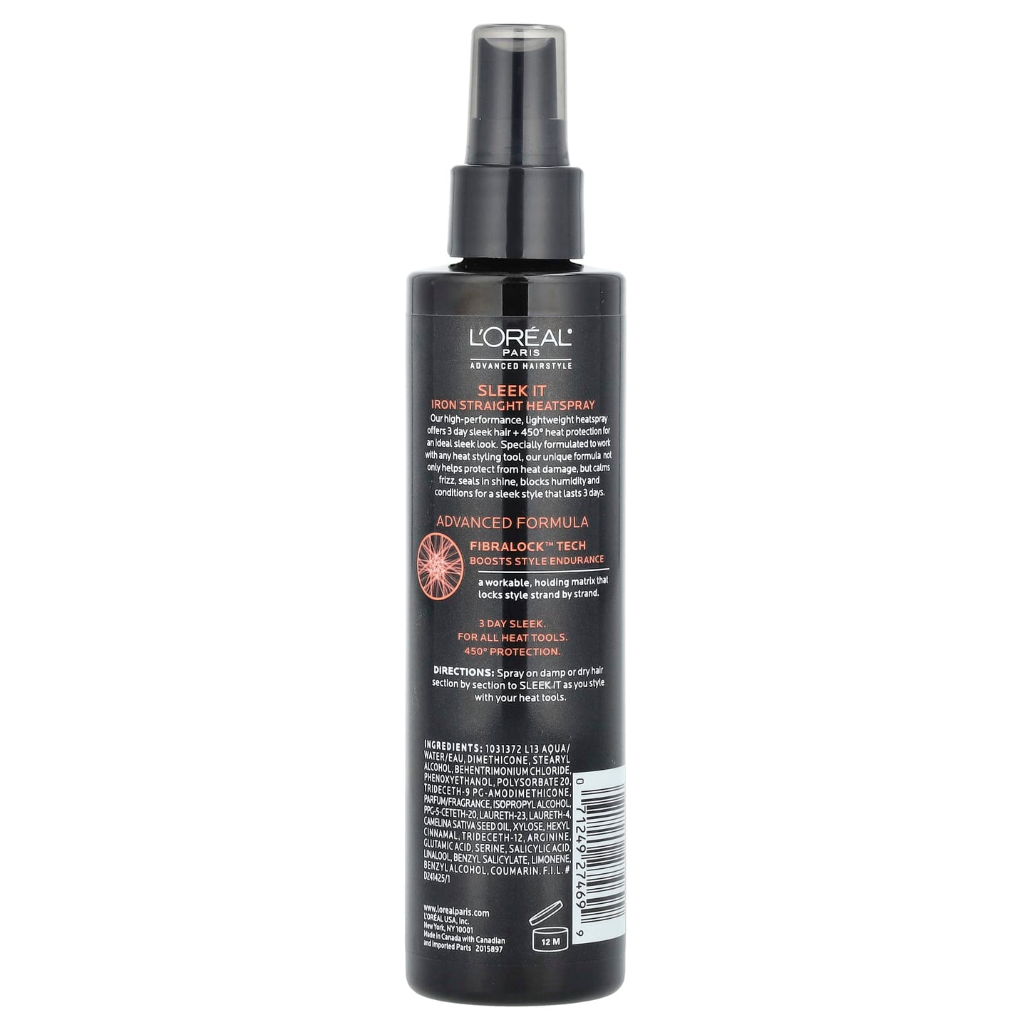 L'Oréal, Advanced Hairstyle, Sleek It Iron Straight Heatspray, 5.7 fl oz (170 ml) - Image 2