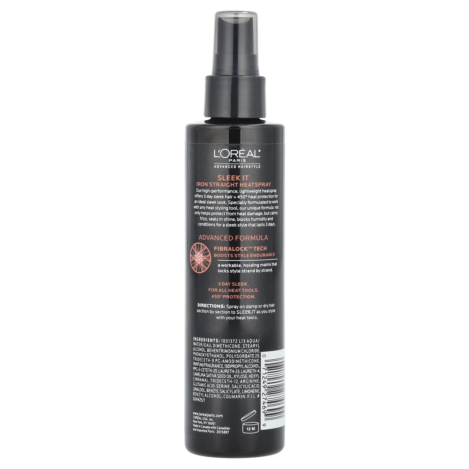 L'Oréal, Advanced Hairstyle, Sleek It Iron Straight Heatspray, 5.7 fl oz (170 ml) - Image 2