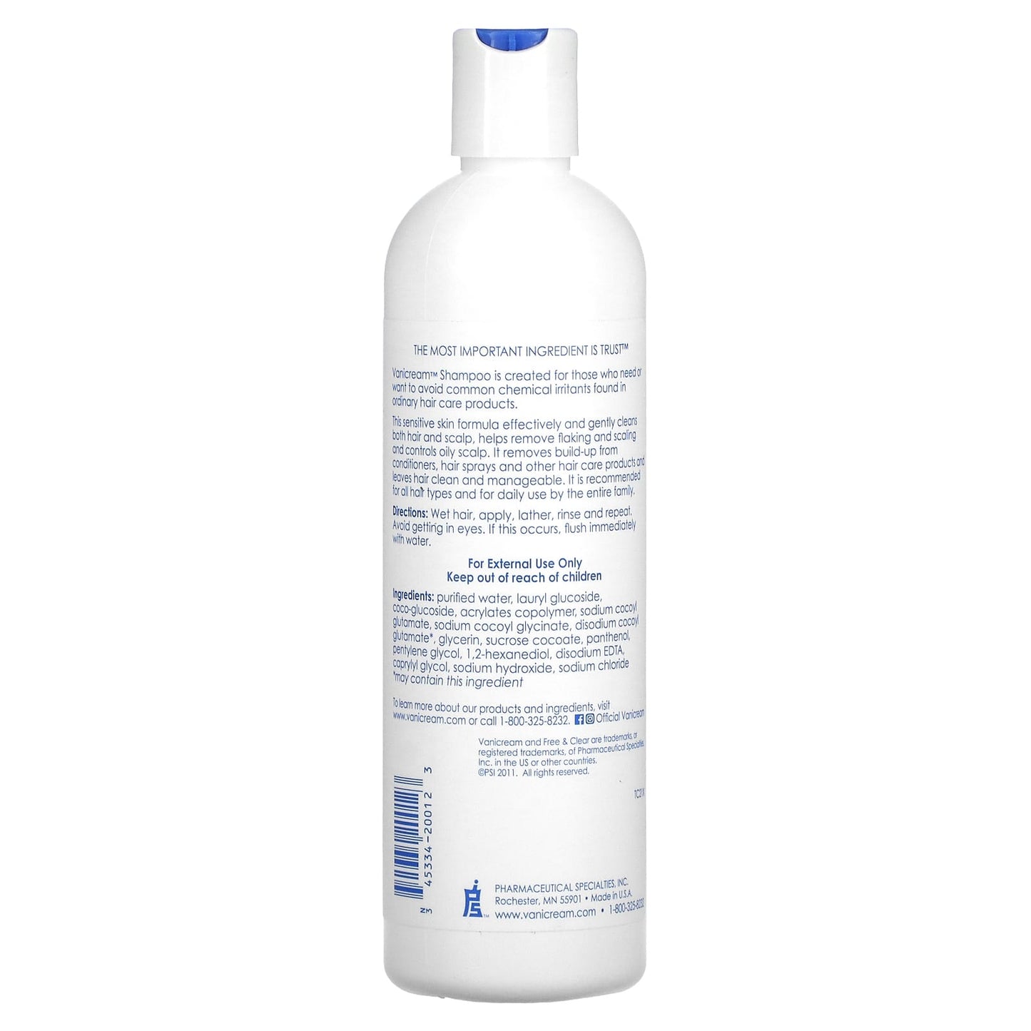 Vanicream, Shampoo For Sensitive Skin, 12 fl oz (355 ml) - Image 2