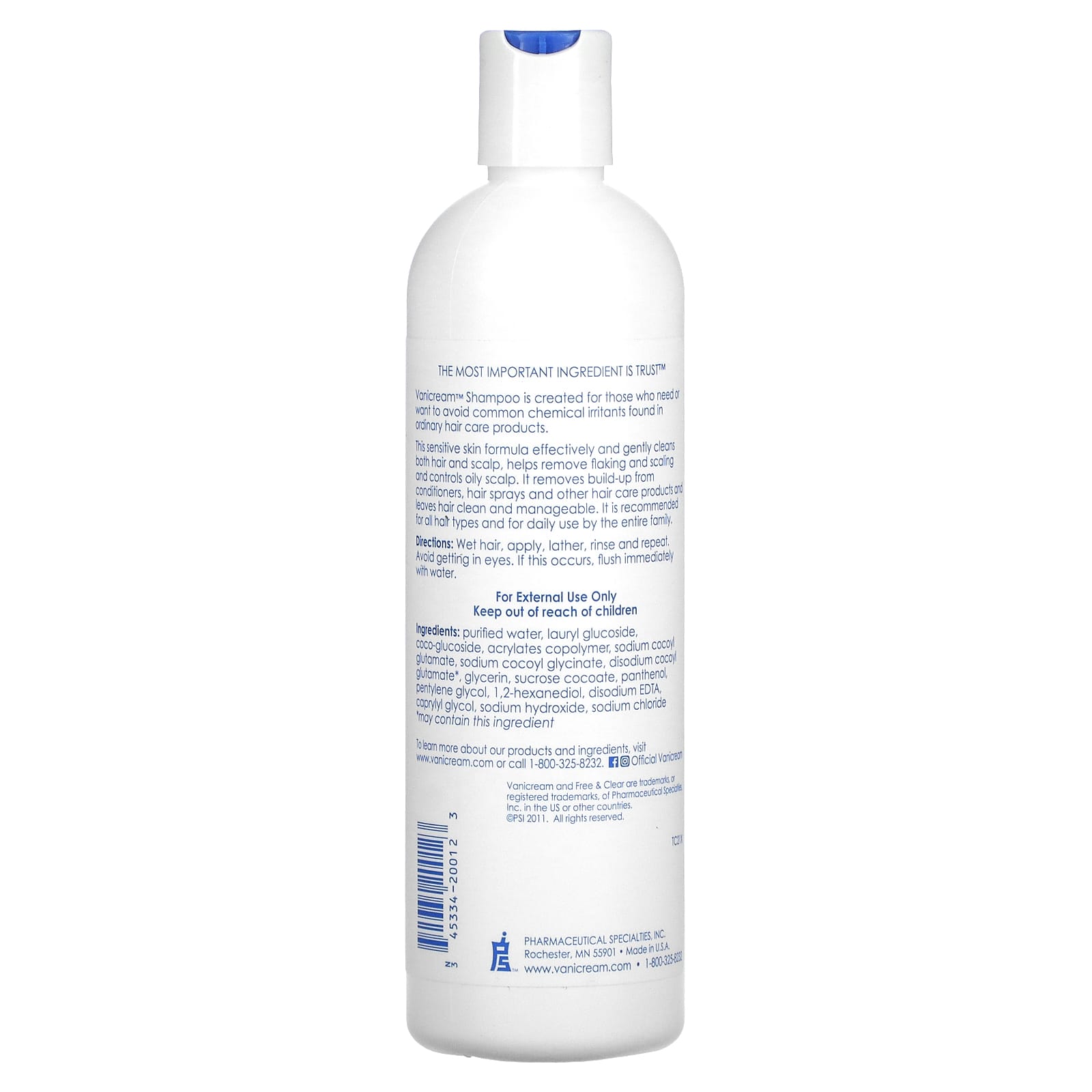 Vanicream, Shampoo For Sensitive Skin, 12 fl oz (355 ml) - Image 2