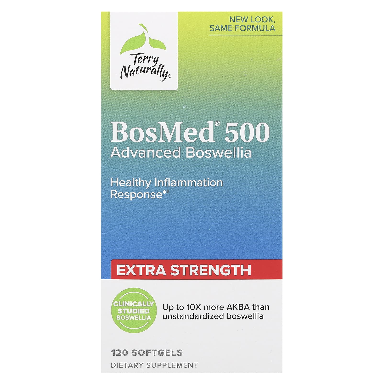 Terry Naturally, BosMed 500, Advanced Boswellia, Extra Strength, 500 mg, 120 Softgels - Image 1
