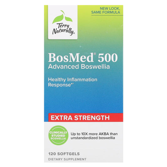 Terry Naturally, BosMed 500, Advanced Boswellia, Extra Strength, 500 mg, 120 Softgels - Image 1