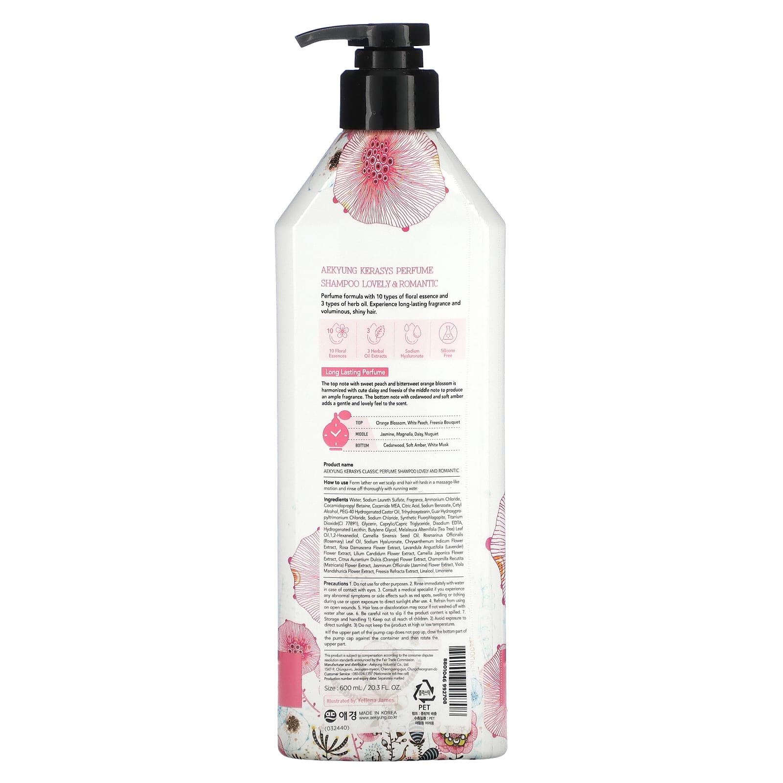 Kerasys, Lovely Romantic Perfume Shampoo, 20.3 fl oz (600 ml) - Image 2