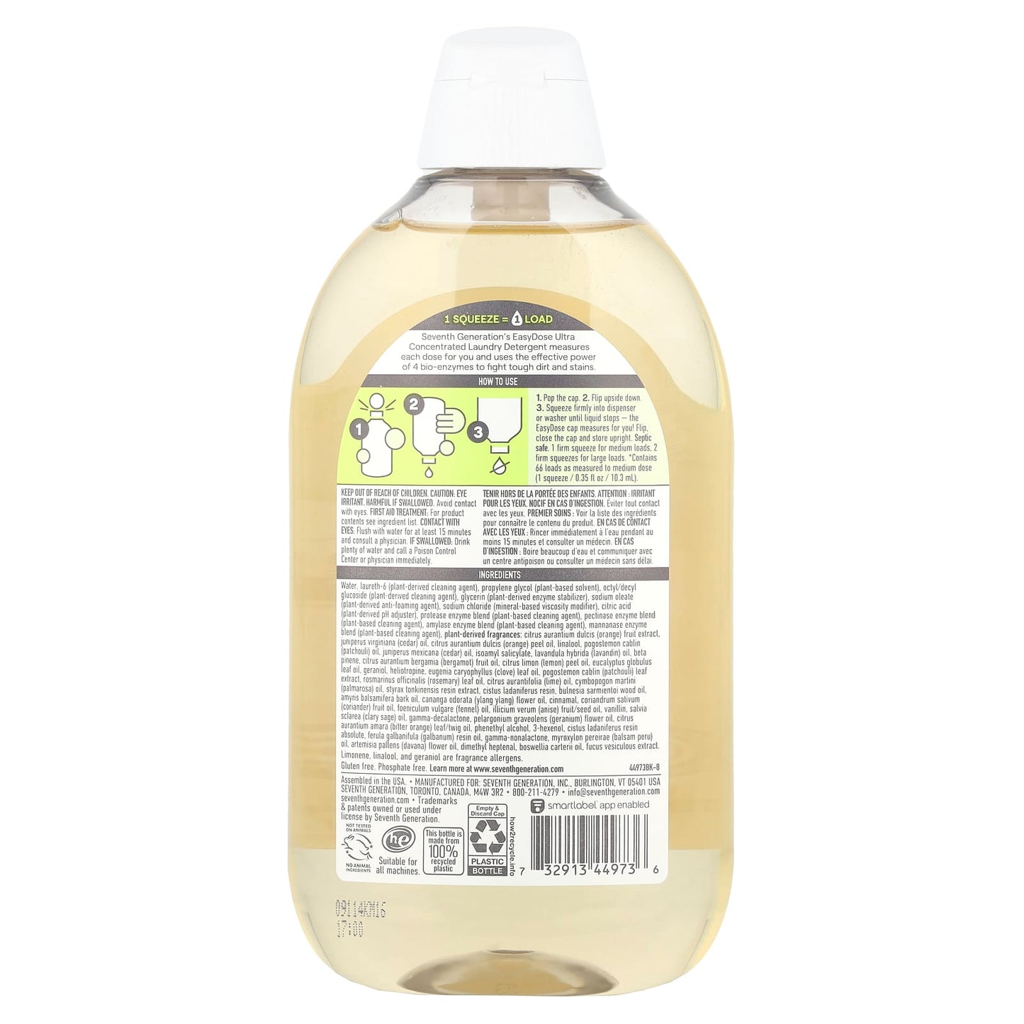 Seventh Generation, Easydose Ultra Power+ Laundry Detergent, Clean, 23.1 fl oz (683 ml) - Image 2