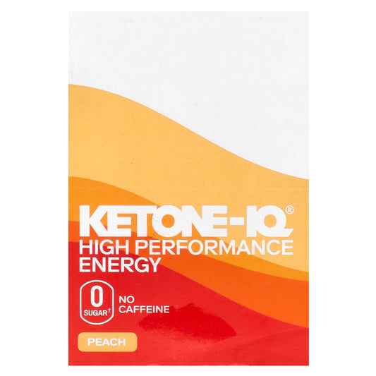 Ketone-IQ, High Performance Energy, Peach, 10 g, 6 Bottles, 2 fl oz (59 ml) Each - Image 1