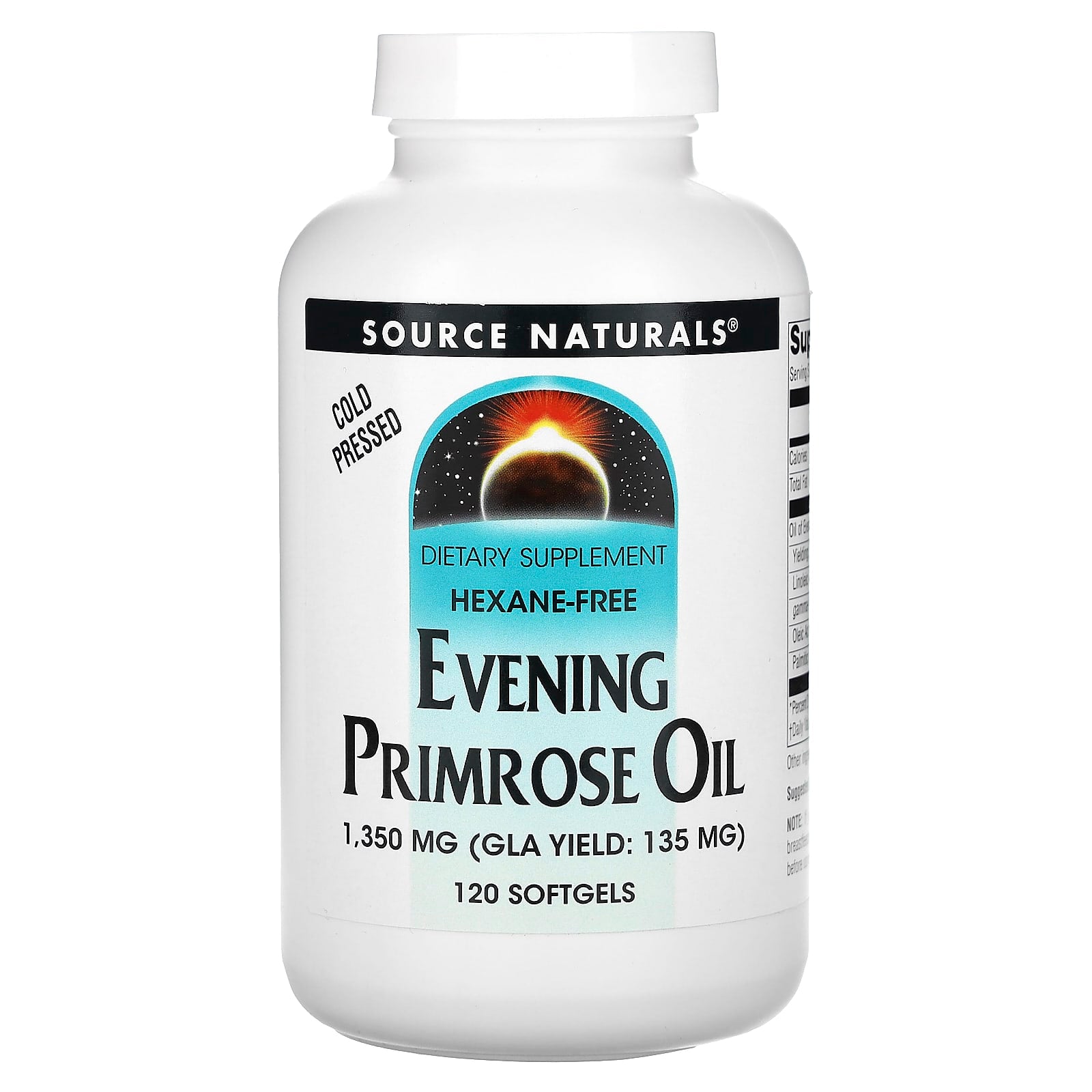 Source Naturals, Evening Primrose Oil, 1,350 mg, 120 Softgels - Image 1