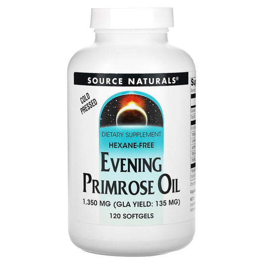 Source Naturals, Evening Primrose Oil, 1,350 mg, 120 Softgels - Image 1