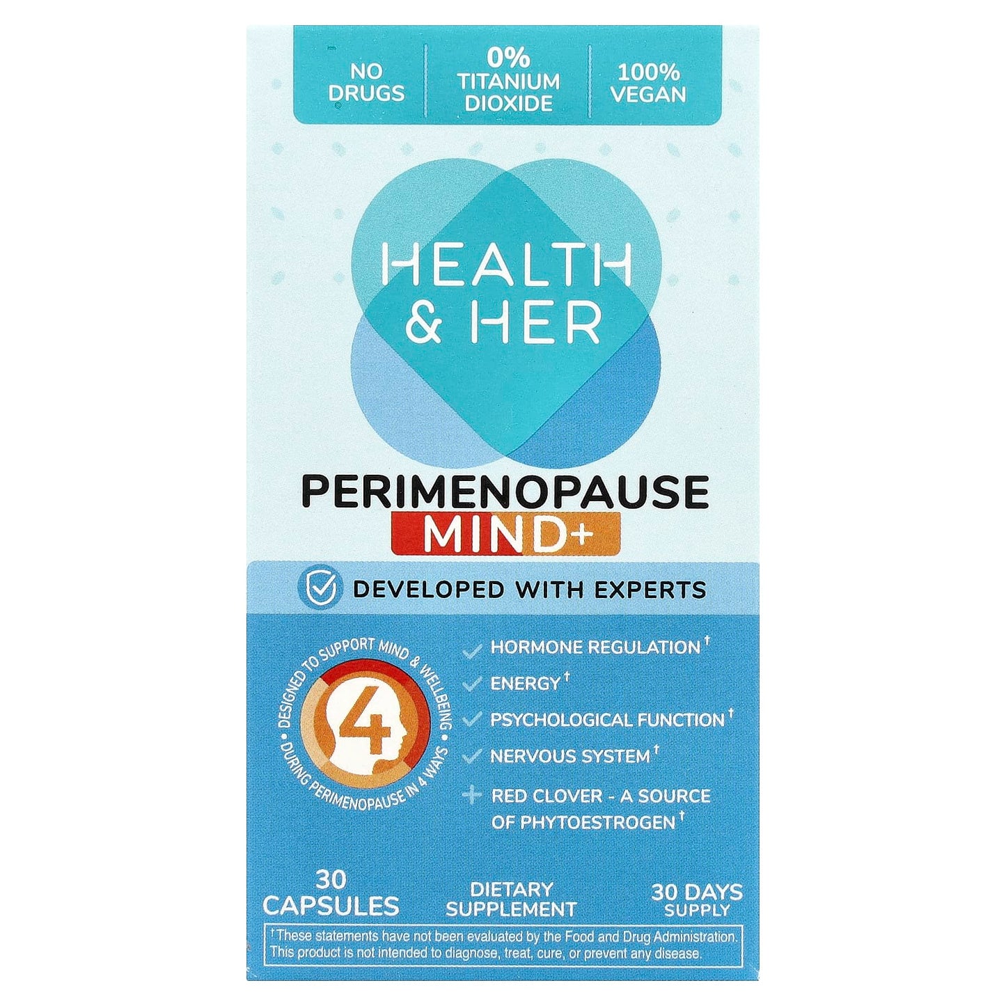 Perimenopause Mind+ Supplement for Women - Natural Hormone Balance - Image 1