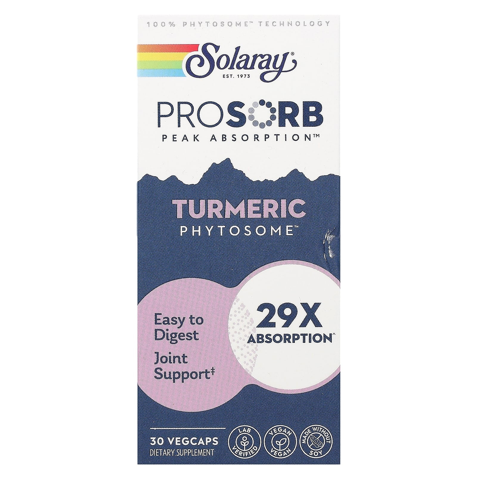 Solaray, Turmeric Phytosome, 500 mg, 30 Vegcaps - Image 1