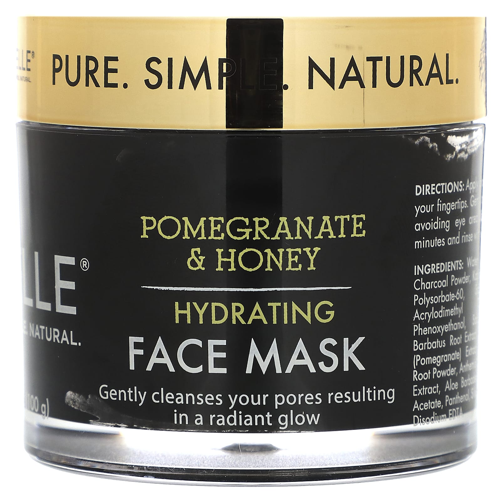 Mielle, Hydrating Face Beauty Mask, Pomegranate & Honey, 3.5 fl oz (100 g) - Image 1
