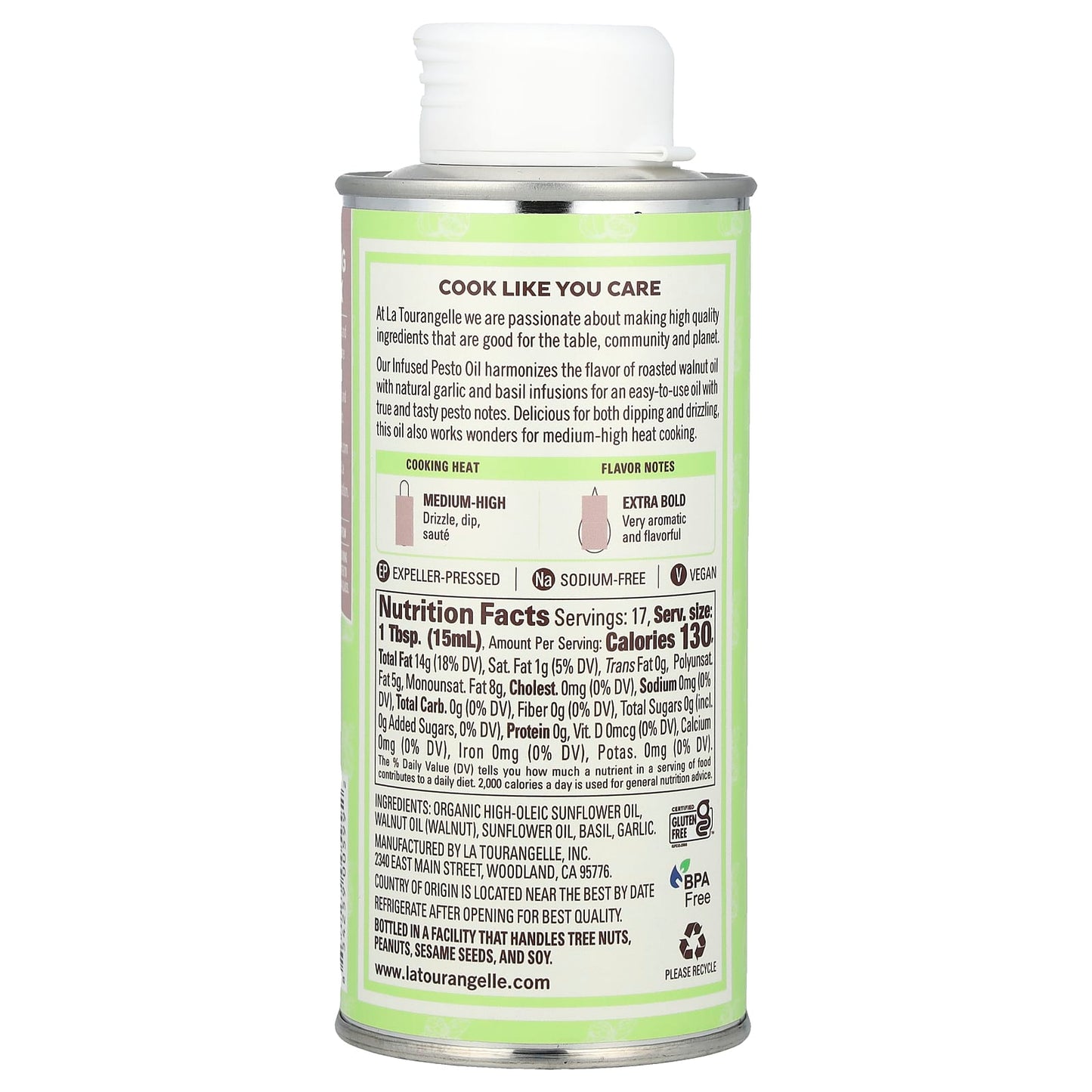 La Tourangelle, Infused Pesto Oil, 8.45 fl oz (250 ml) - Image 2