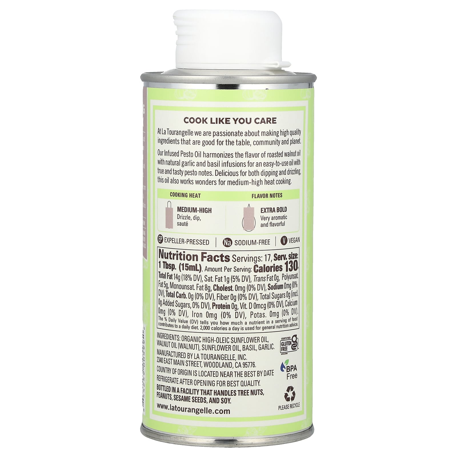 La Tourangelle, Infused Pesto Oil, 8.45 fl oz (250 ml) - Image 2