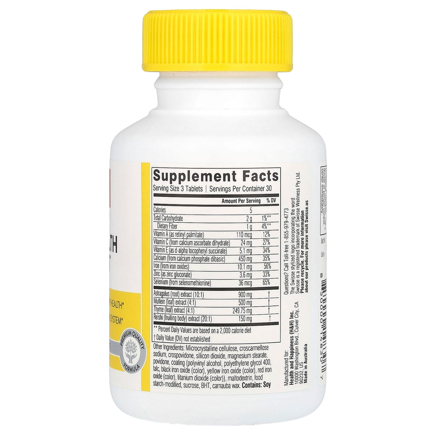Swisse, Ultivite, Lung Health Support, 90 Tablets - Image 2