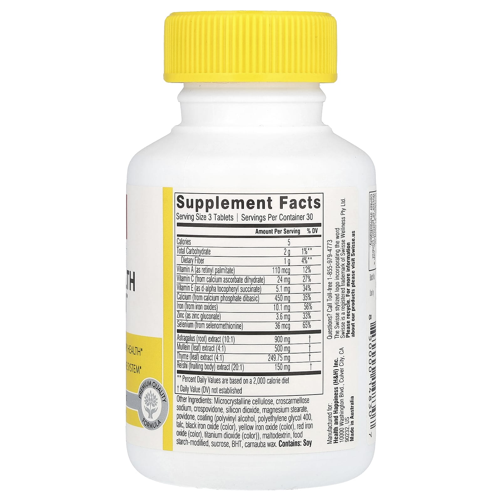 Swisse, Ultivite, Lung Health Support, 90 Tablets - Image 2