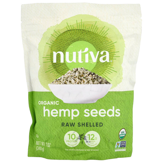 Nutiva, Organic Hemp Seeds, Raw Shelled, 12 oz (340 g) - Image 1