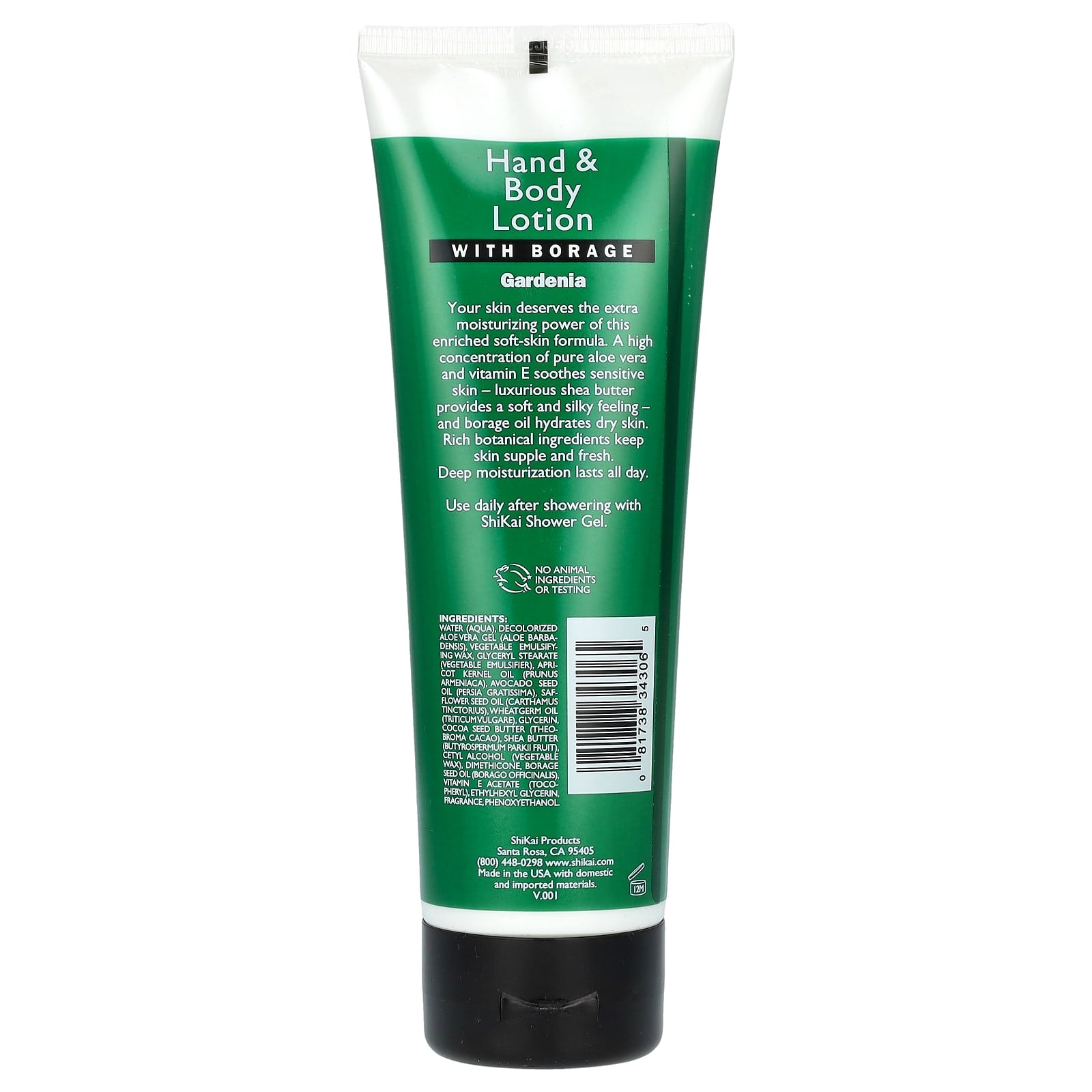 Shikai, Moisturizing  Hand & Body Lotion, Gardenia, 8 fl oz (238 ml) - Image 2