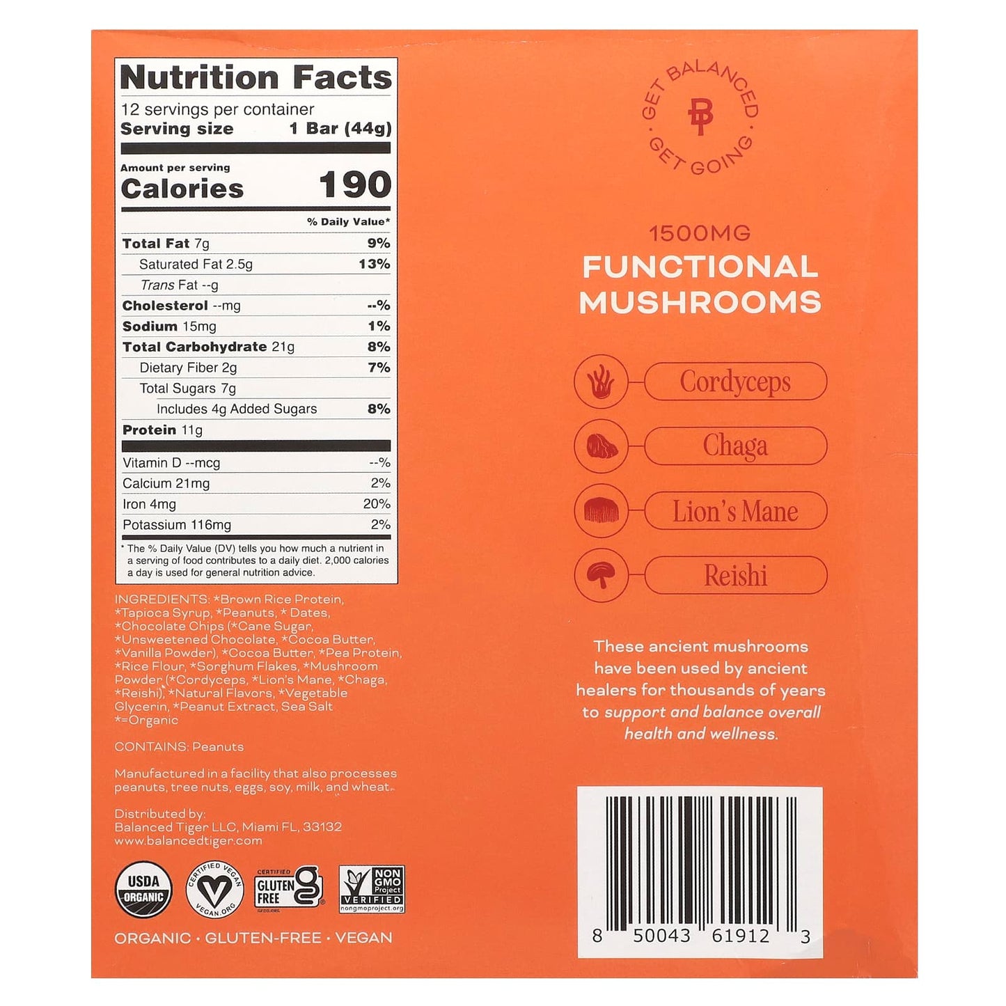 Vegan Protein Bar by Balanced Tiger - Peanut Butter Chocolate - Image 2