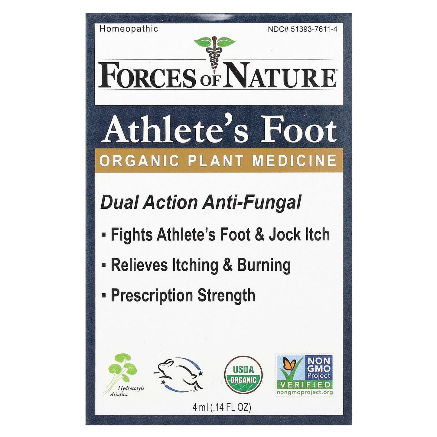 Relief for Athlete's Foot & Jock Itch with USDA Certified Organic Forces of Nature - Image 1