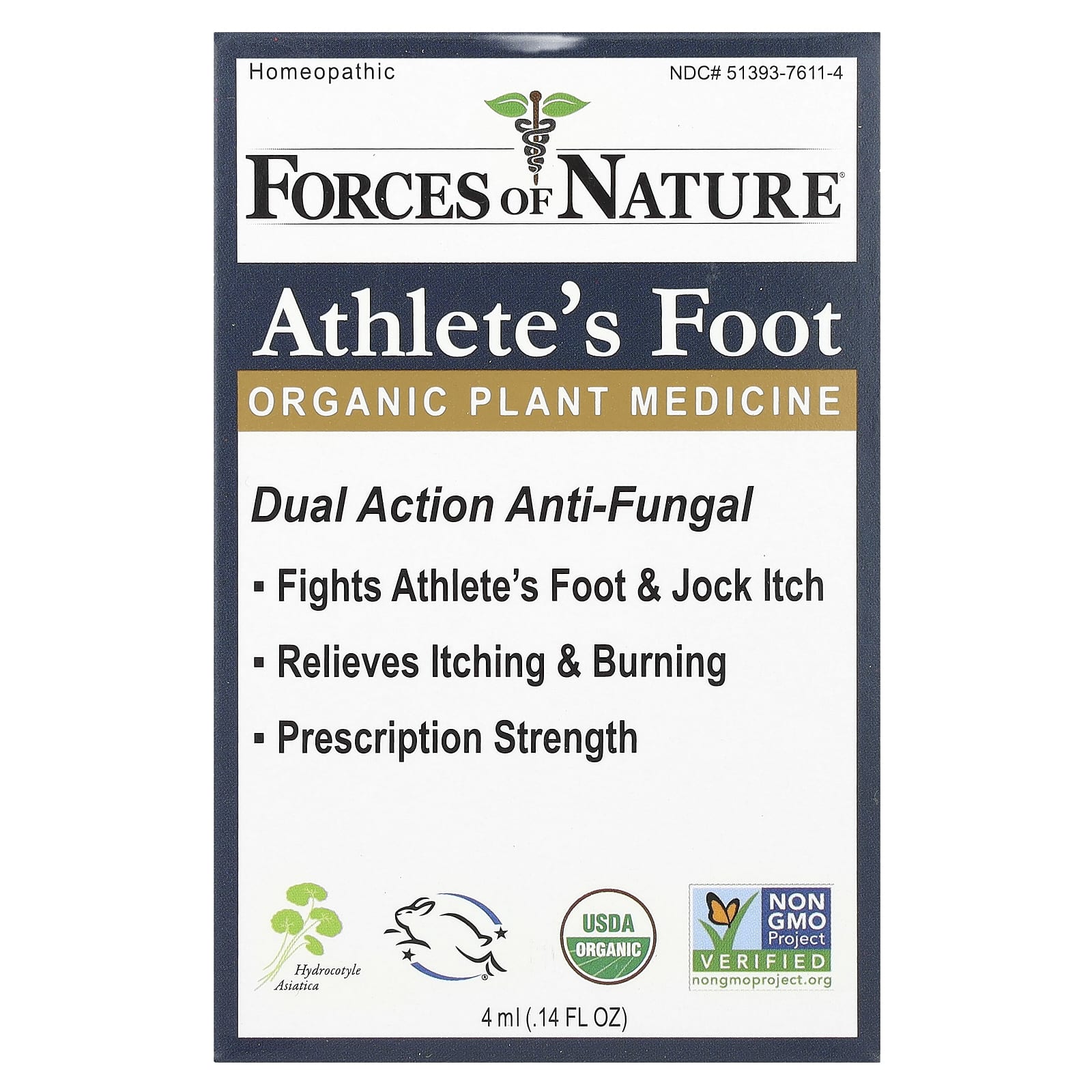 Relief for Athlete's Foot & Jock Itch with USDA Certified Organic Forces of Nature - Image 1