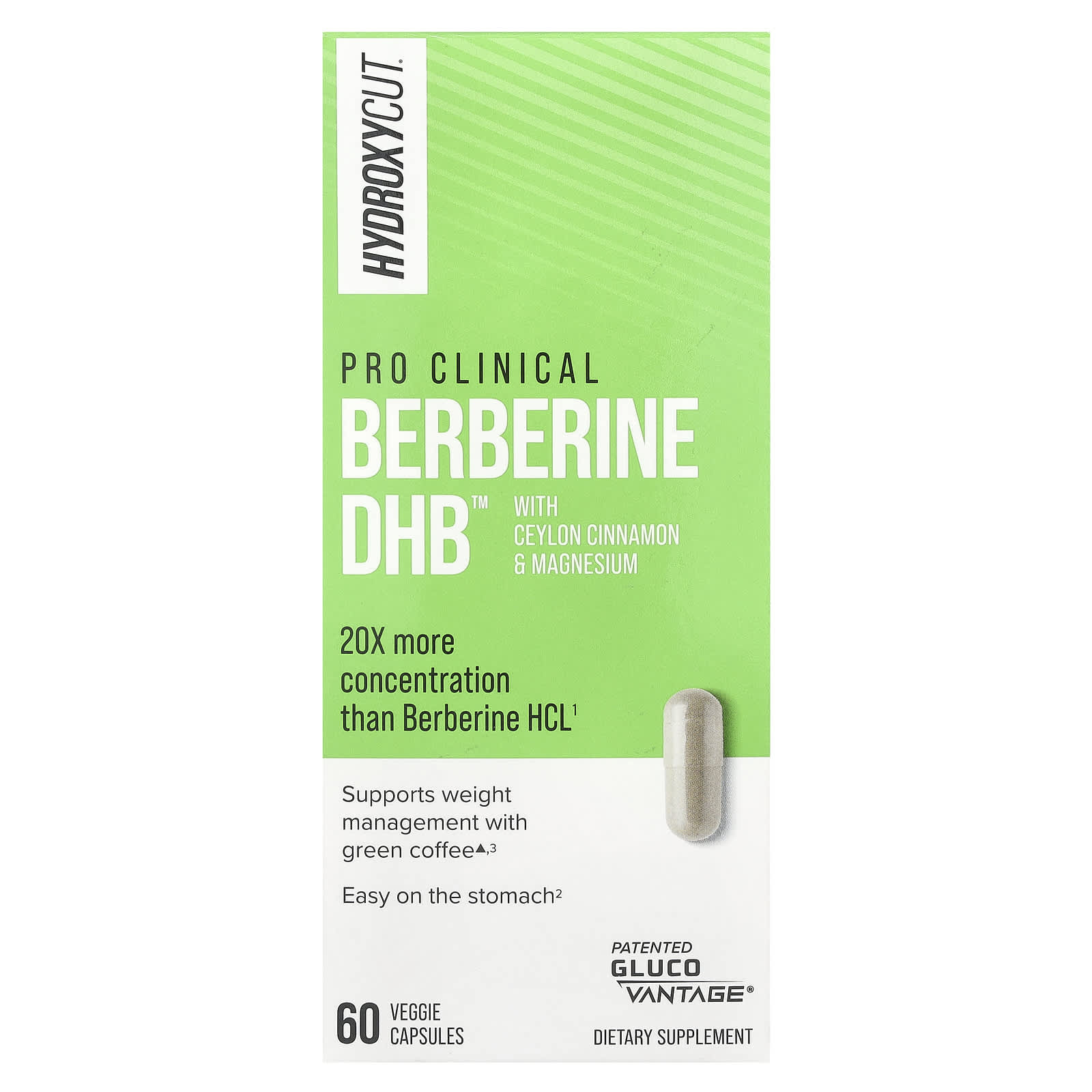 Hydroxycut Pro Clinical Berberine DHB Weight Loss Supplement 60 Capsules - Image 1