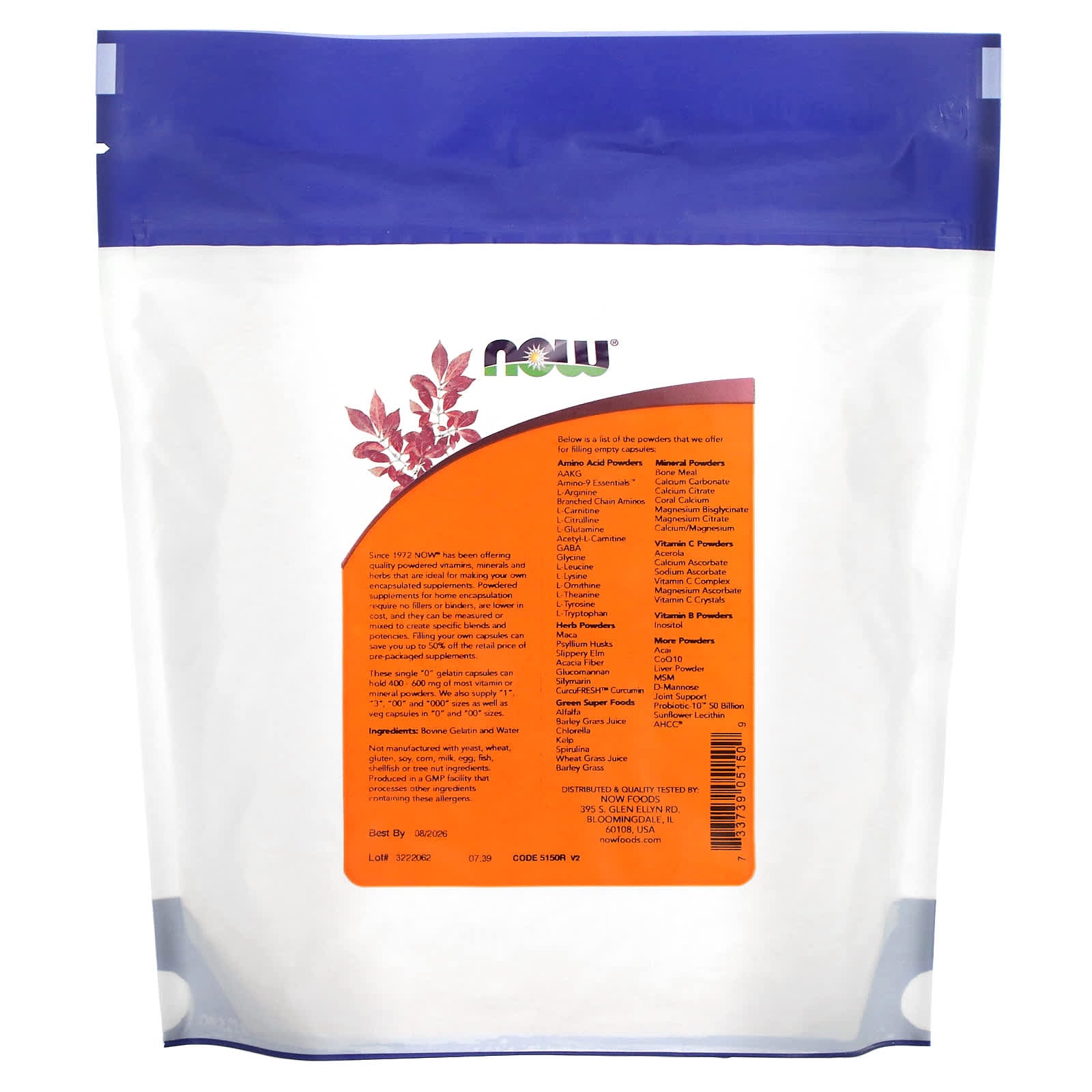 NOW Foods, Single "0" Gelatin Caps, Approx. 1,000 Empty Gelatin Capsules, 3.39 oz (96 g) - Image 2