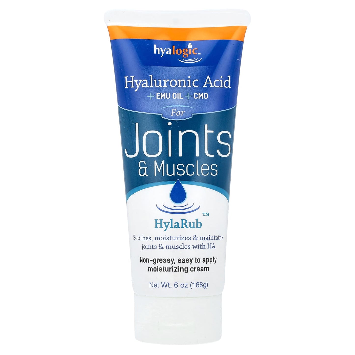 Hyalogic Joint & Muscle Cream - Hyaluronic Acid, Emu Oil, CMO, 6 oz - Image 1