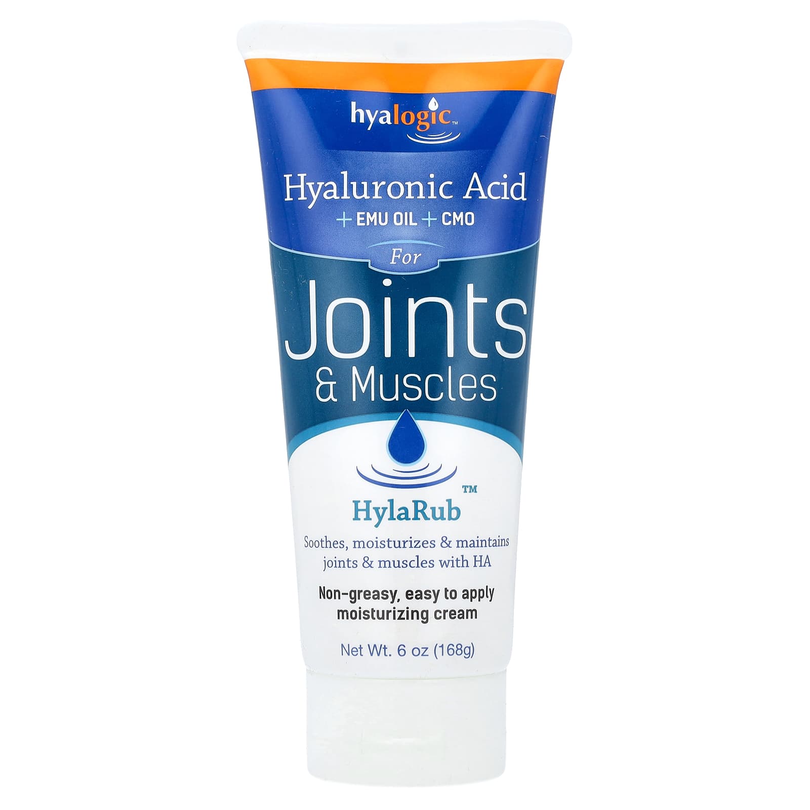 Hyalogic Joint & Muscle Cream - Hyaluronic Acid, Emu Oil, CMO, 6 oz - Image 1