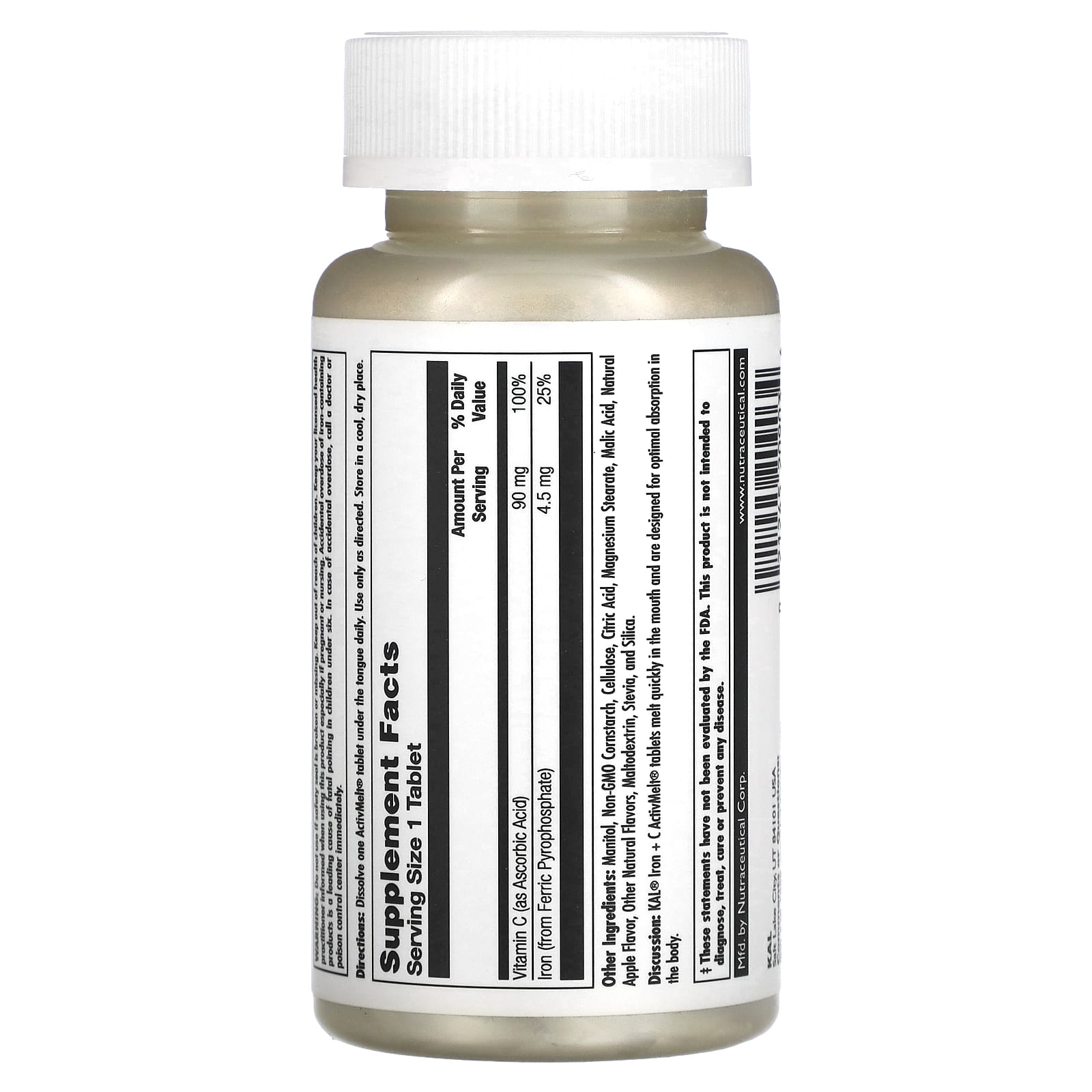 Boost Energy with KAL Iron + C ActivMelt - 90 Tablets - Image 2