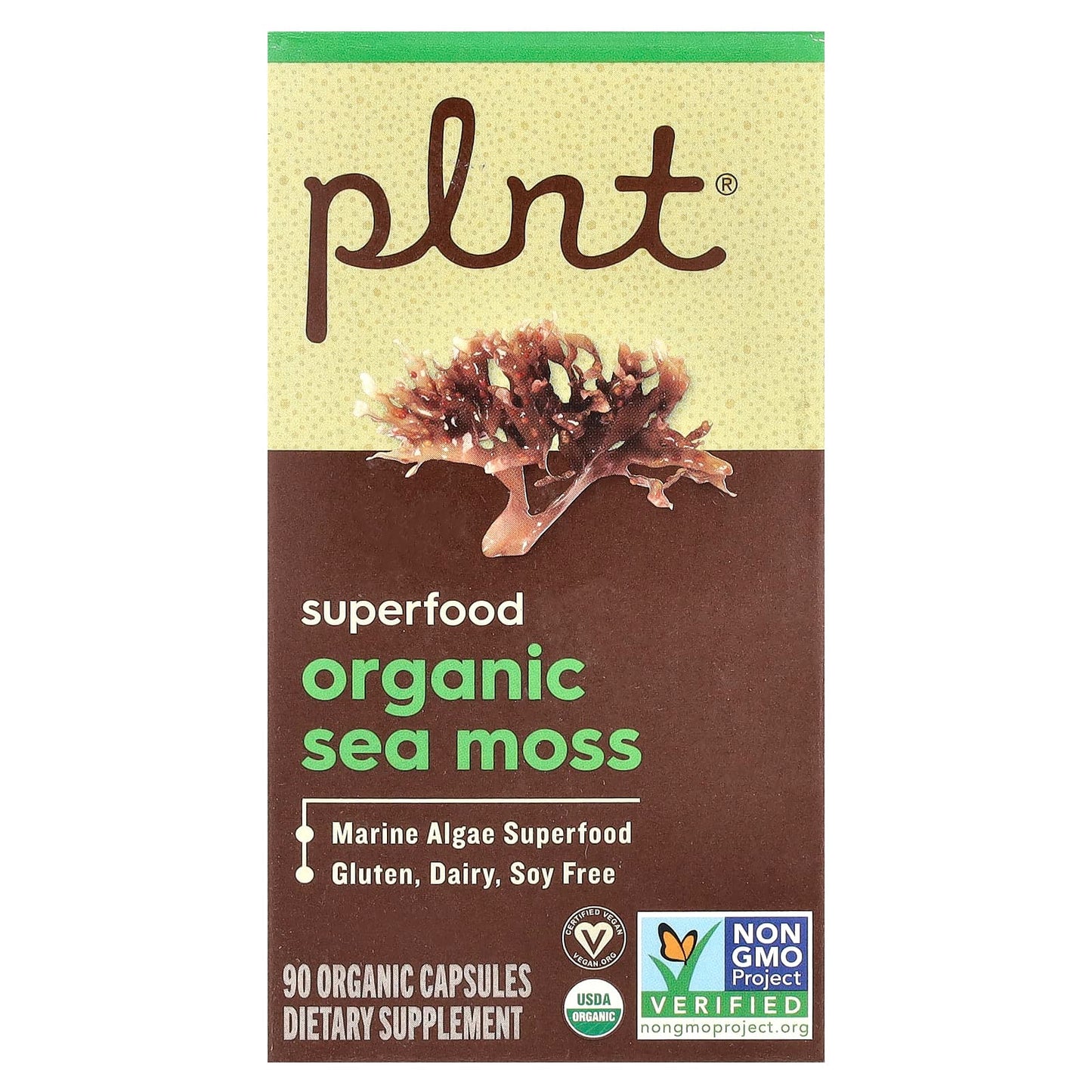 Plnt, Organic Sea Moss, 90 Organic Capsules - Image 1