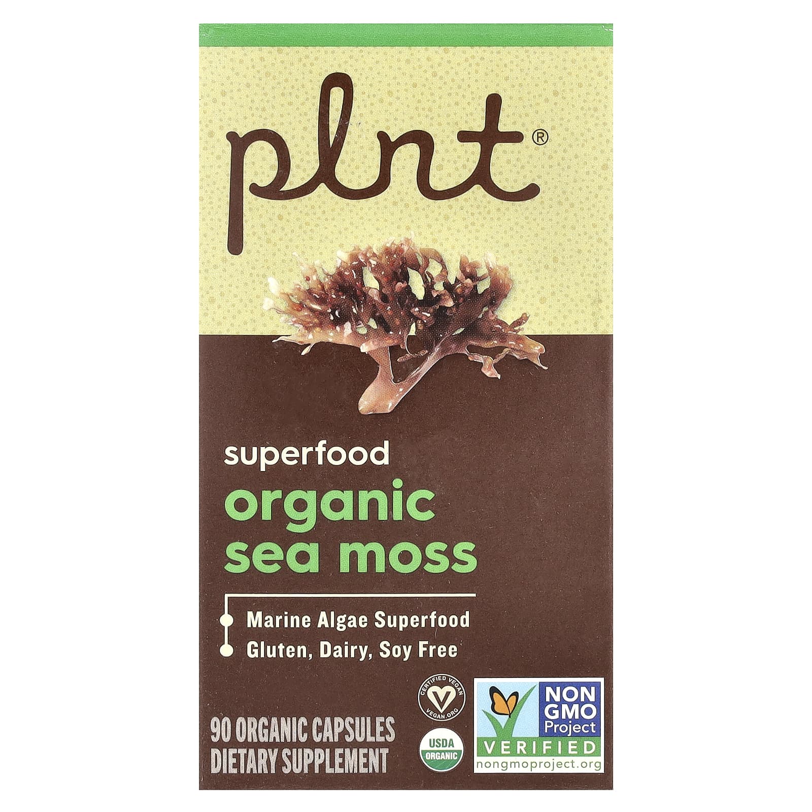 Plnt, Organic Sea Moss, 90 Organic Capsules - Image 1